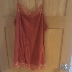 Maurices Rust Colored Lace Tank Top